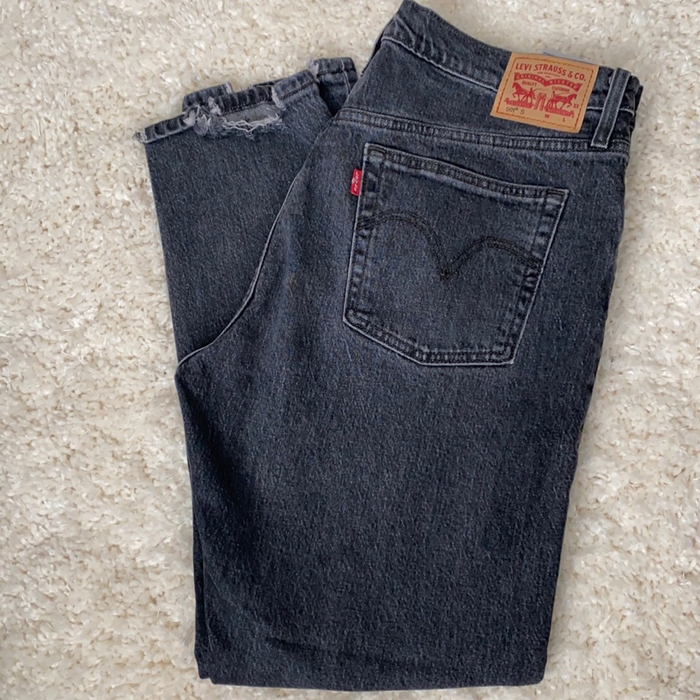 Levi Black Straight Leg Jeans W30 L28